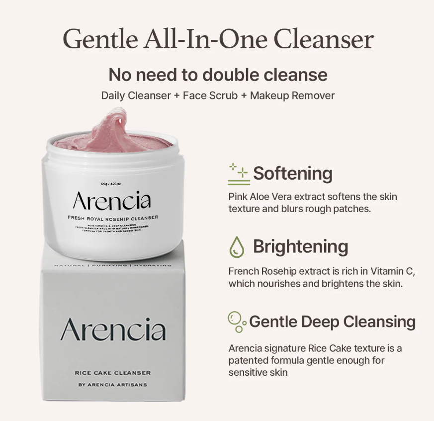 Arencia Fresh Royal Rosehip Rice Mochi Cleanser