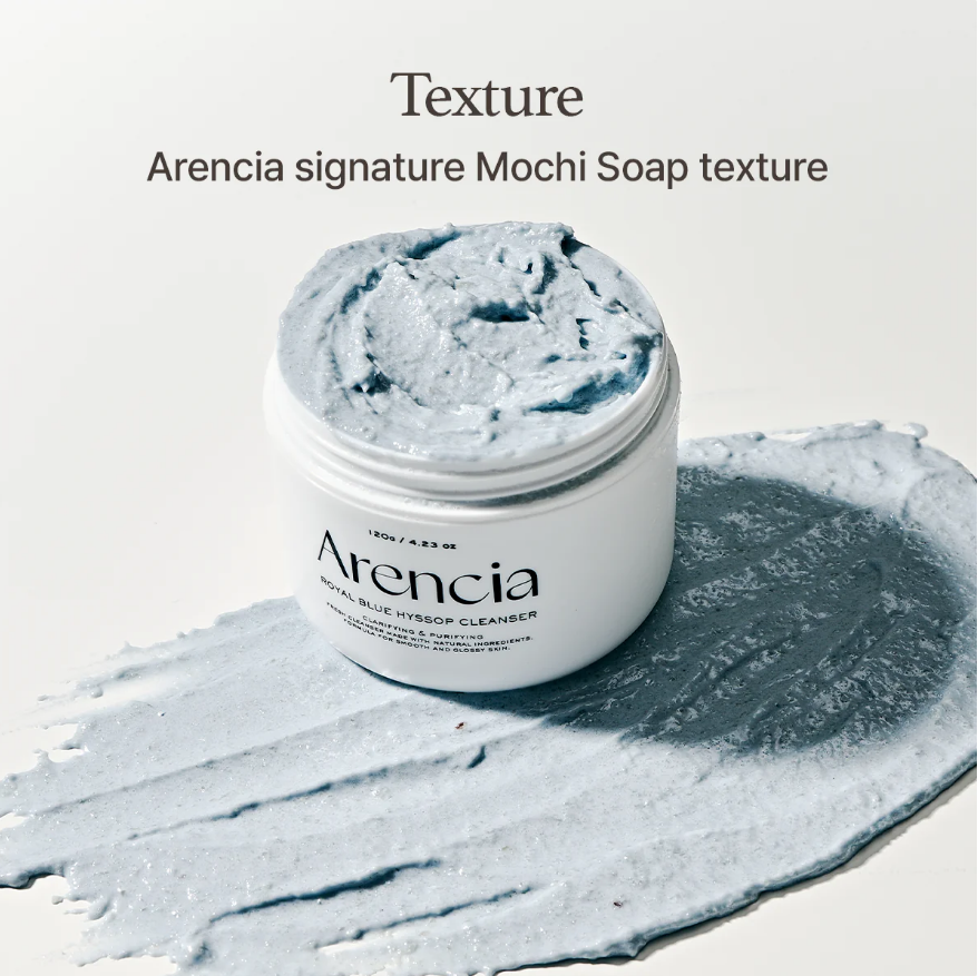 Arencia Royal Blue Hyssop Rice Mochi Cleanser