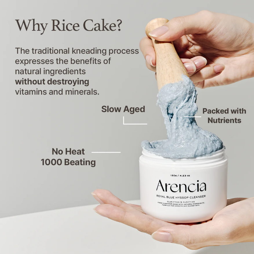 Arencia Royal Blue Hyssop Rice Mochi Cleanser