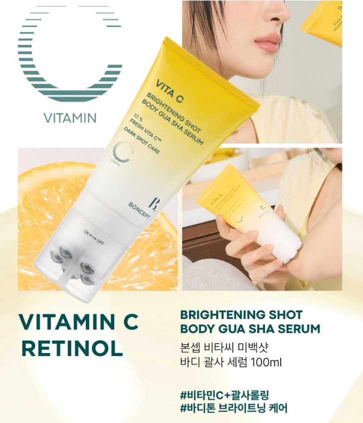 BONCEPT Vita C Brightening Shot Body Gua Sha Serum