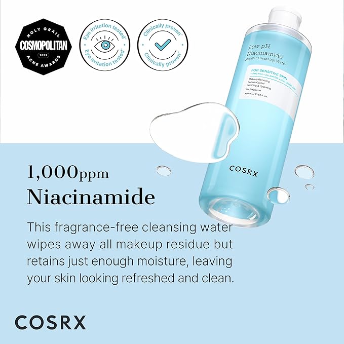 COSRX) Low pH Niacinamide Micellar Cleansing Water 400ml