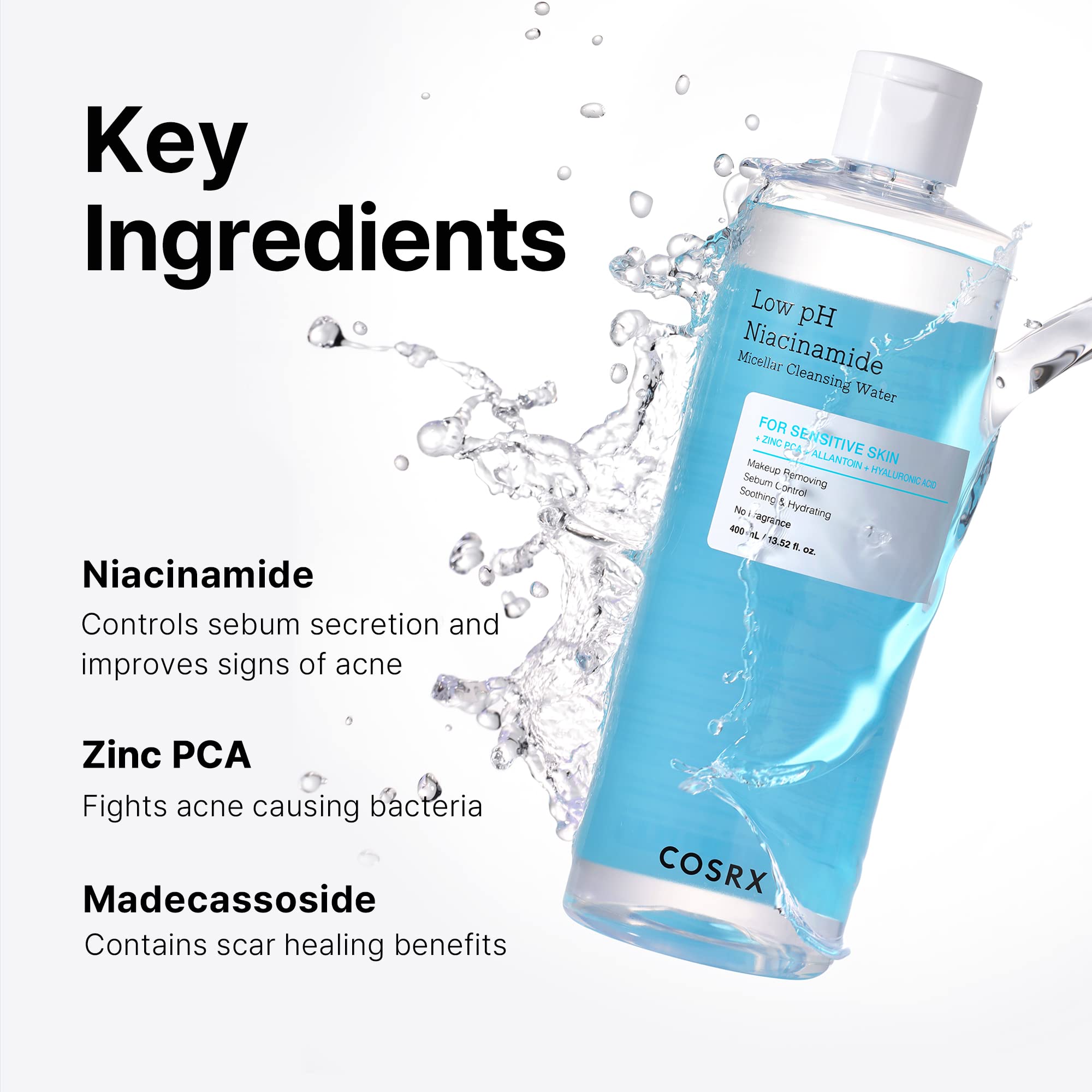 COSRX) Low pH Niacinamide Micellar Cleansing Water 400ml
