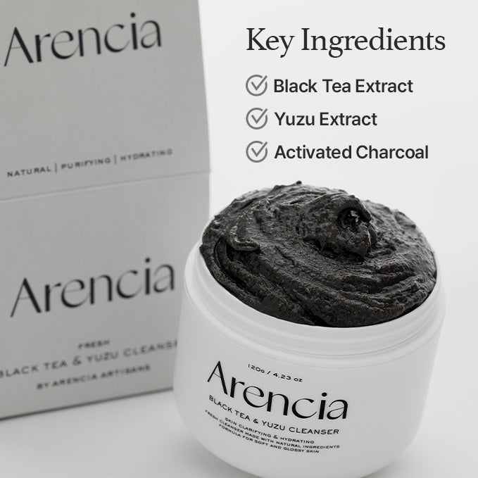 Arencia Black Tea Rice Mochi Cleanser 120g