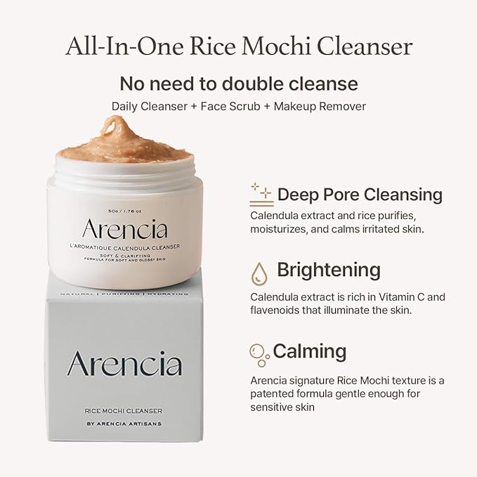 Arencia Calendula Rice Mochi Cleanser 120g